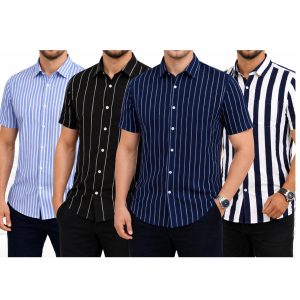 Men's half sleeve Striped shirt