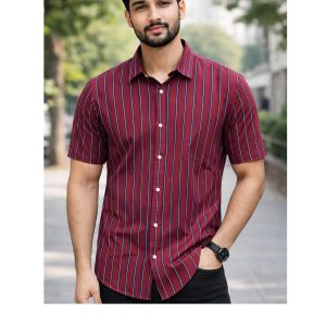 Men's half sleeve Striped shirt