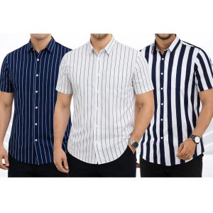 Men's half sleeve Striped shirt